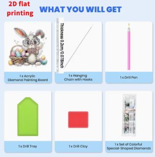 Preview: Diamond Painting Fröhlicher Osterhase